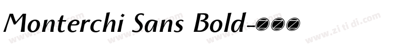 Monterchi Sans Bold字体转换